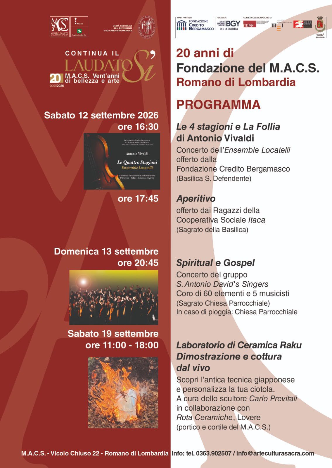Il Museo d’Arte e Cultura Sacra, che coinvolge tutti i soggetti del territorio, festeggia vent’anni di fondazione a Romano di Lombardia