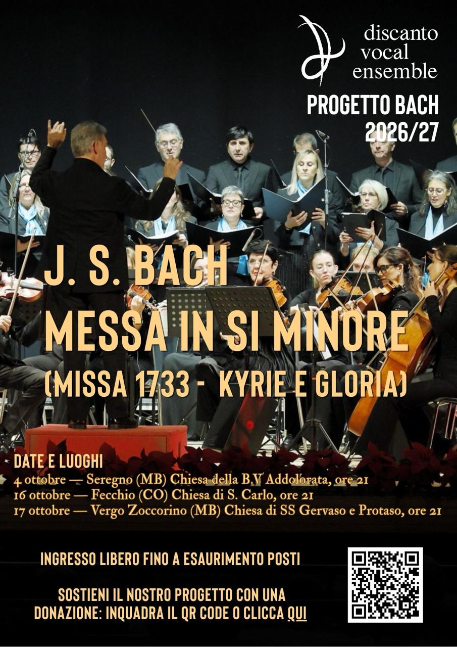 Messa in si minore di Bach il 4 ottobre 2026 a Seregno